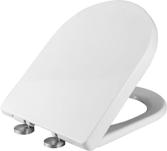 Sedile WC Ibergrif M41001, copriwater universale a forma di D