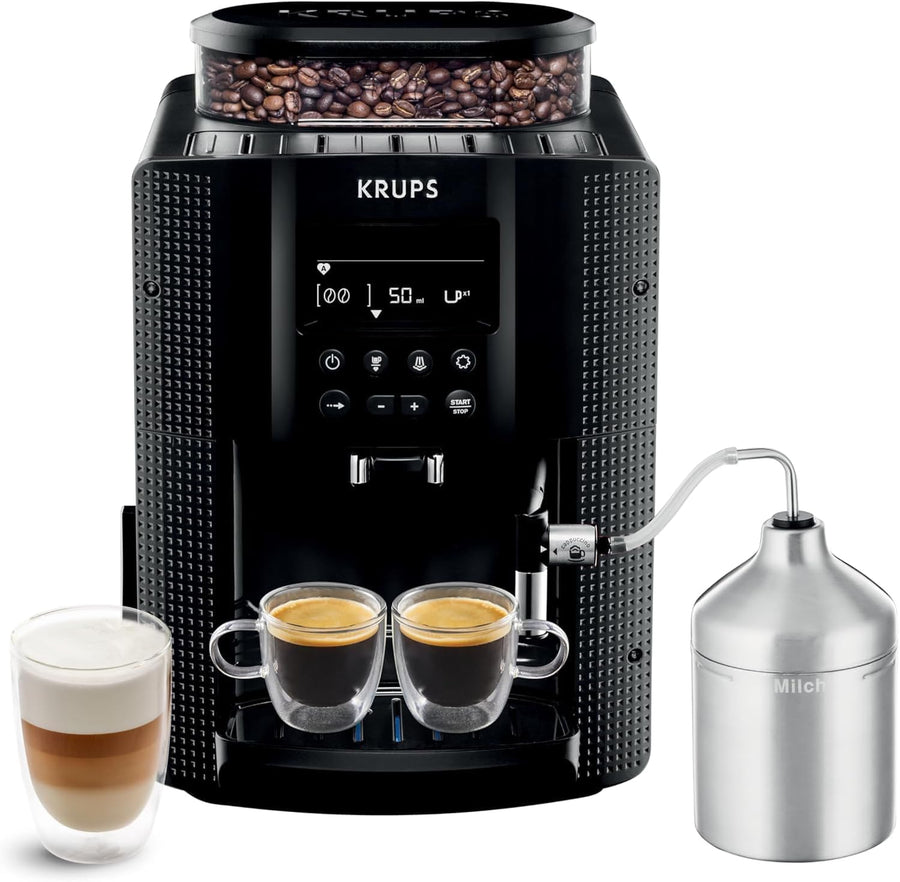 Macchina da caffè automatica Krups Essential con tubo per il latte