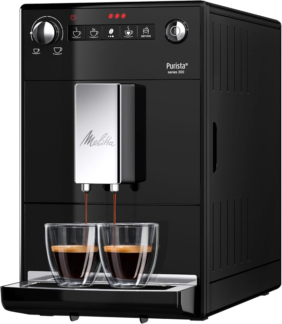 Melitta Purista - Macchina da caffè completamente automatica con funzione caffè preferita, macchina da caffè con macinacaffè