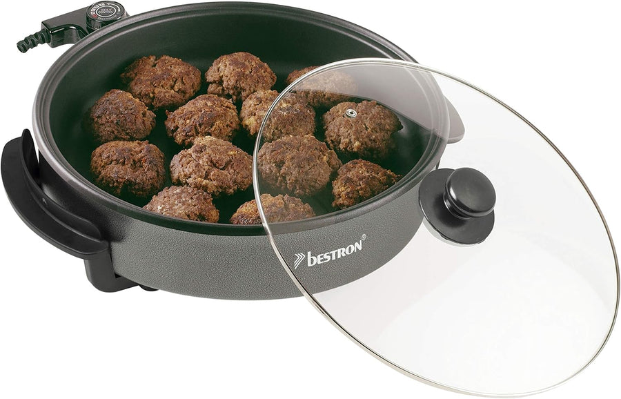 Padella elettrica Bestron, padella multifunzione XL Ø32cm