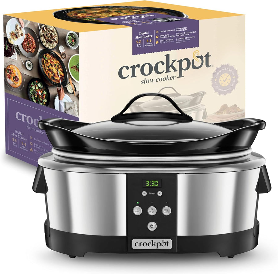 Crock-Pot SCCPBPP605-050 Slow Cooker/Timer digitale con conto alla rovescia
