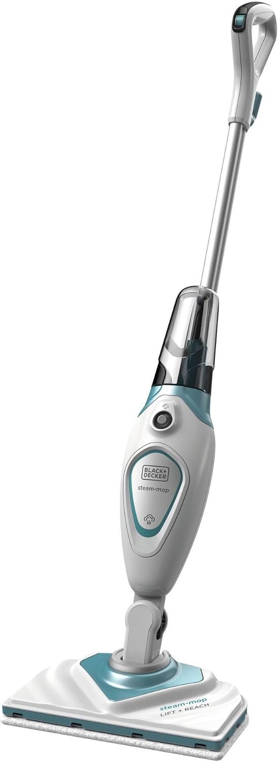 BLACK+DECKER, STEAM-MOP lavapavimenti a vapore con mini testa triangolare Lift&amp;Reach, 1600 W