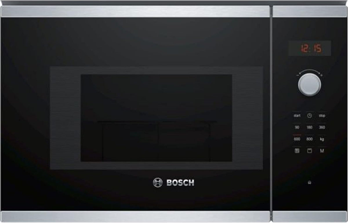Bosch bel523ms0 forno a microonde da incasso 20L 800W nero, acciaio inox