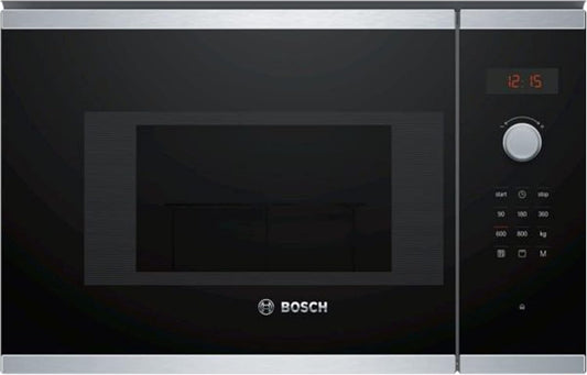 Bosch bel523ms0 forno a microonde da incasso 20L 800W nero, acciaio inox