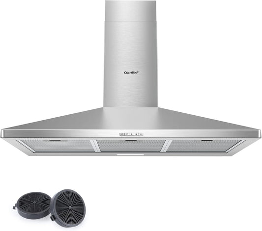 Cappa aspirante COMFEE' in acciaio inox da 90 cm
