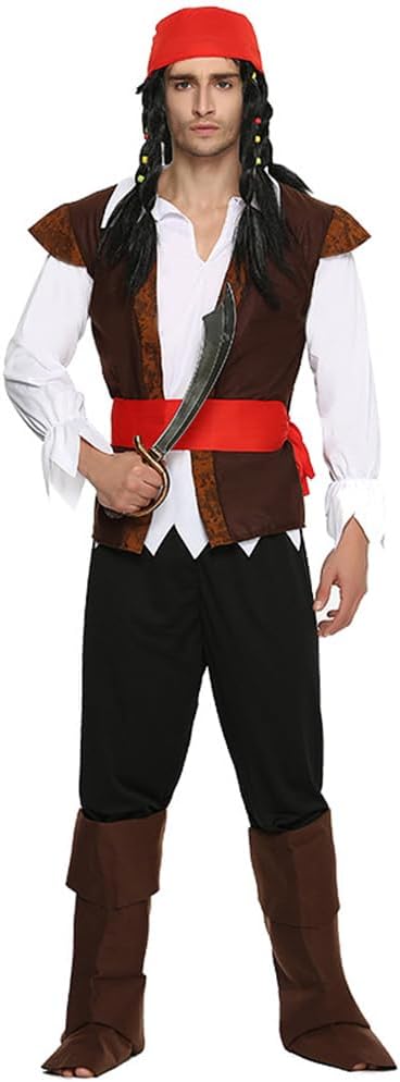 Costume da Capitano Pirata Uomo, Costume di Carnevale