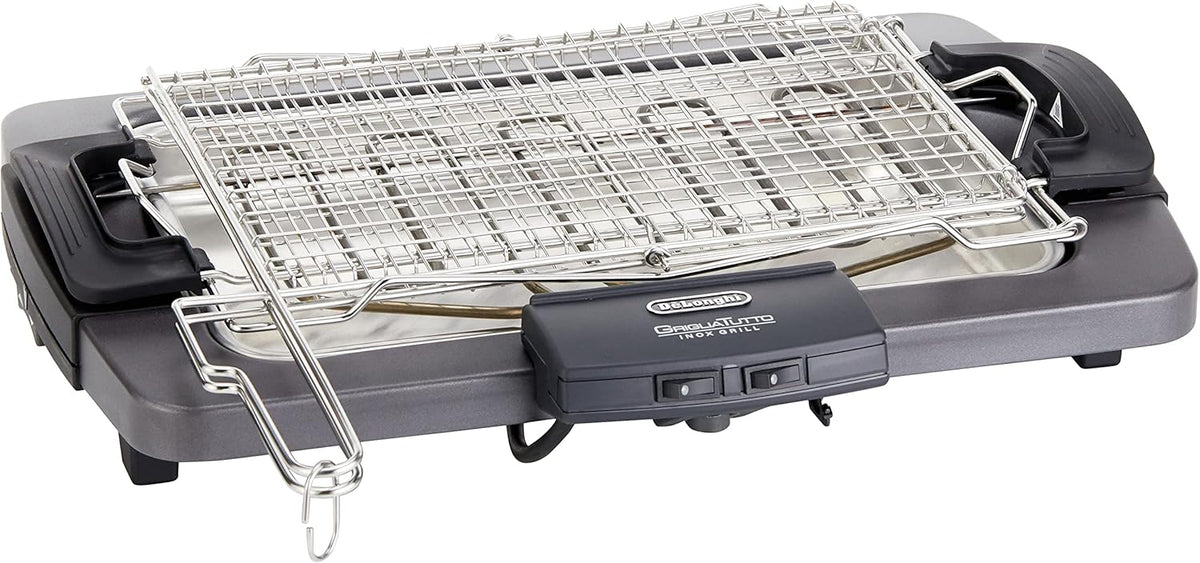 Grill elettrico De'Longhi BQ80 con grill e griglia per bistecche, doppia griglia