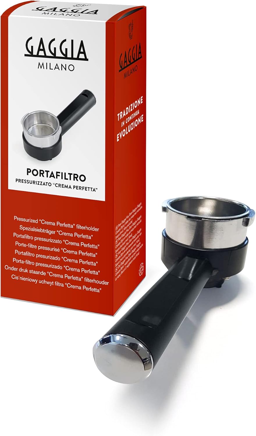 Portafiltro a pressione originale Gaggia “Crema Perfetta”.