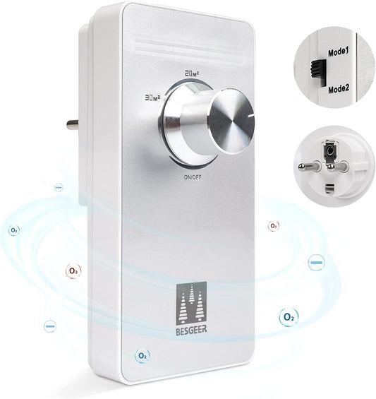 Purificatore d'aria con generatore di ozono, elimina odori