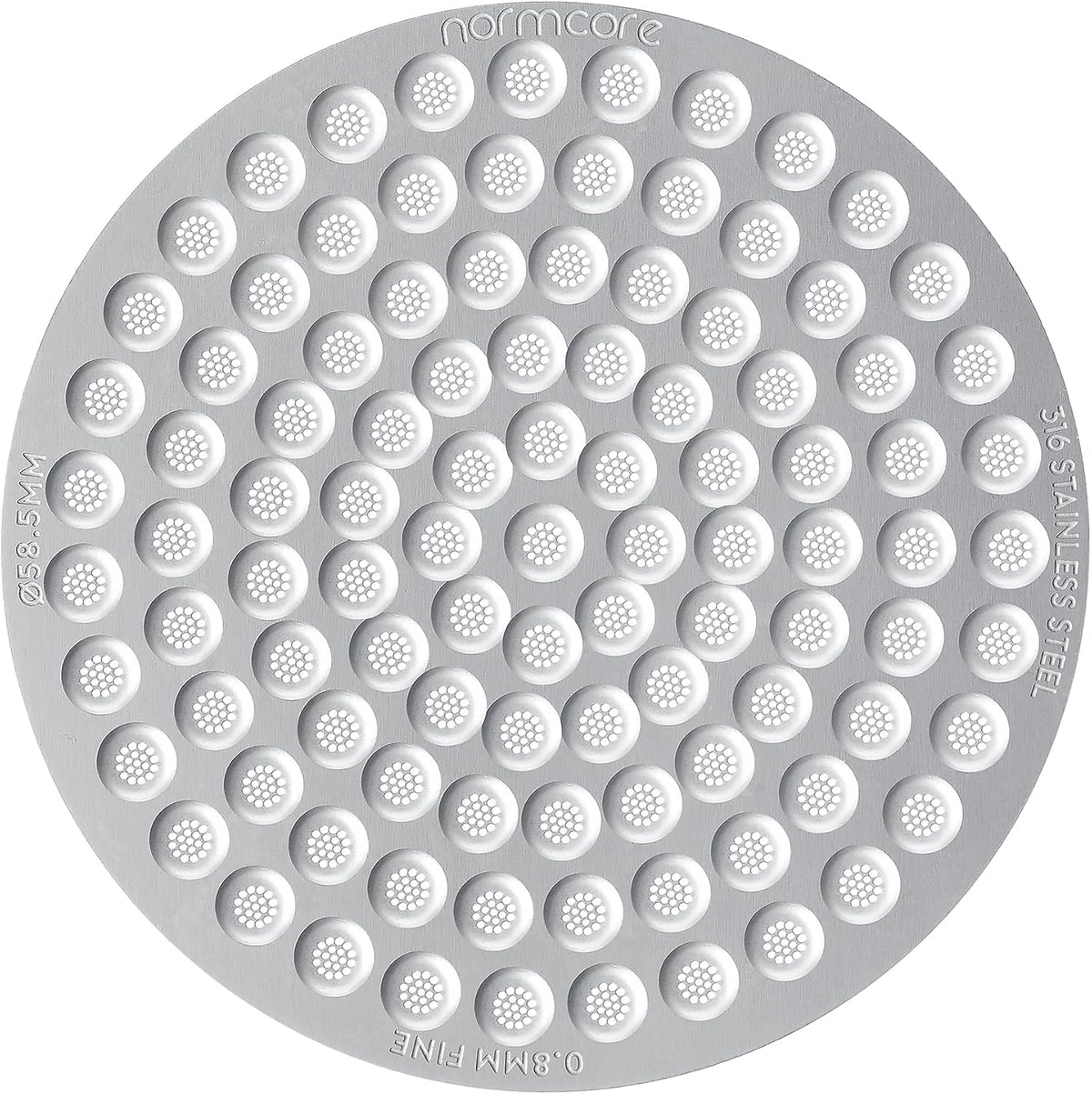 Filtro a disco Normcore da 58,5 mm, spessore 0,8 mm, filtro inferiore per doccia