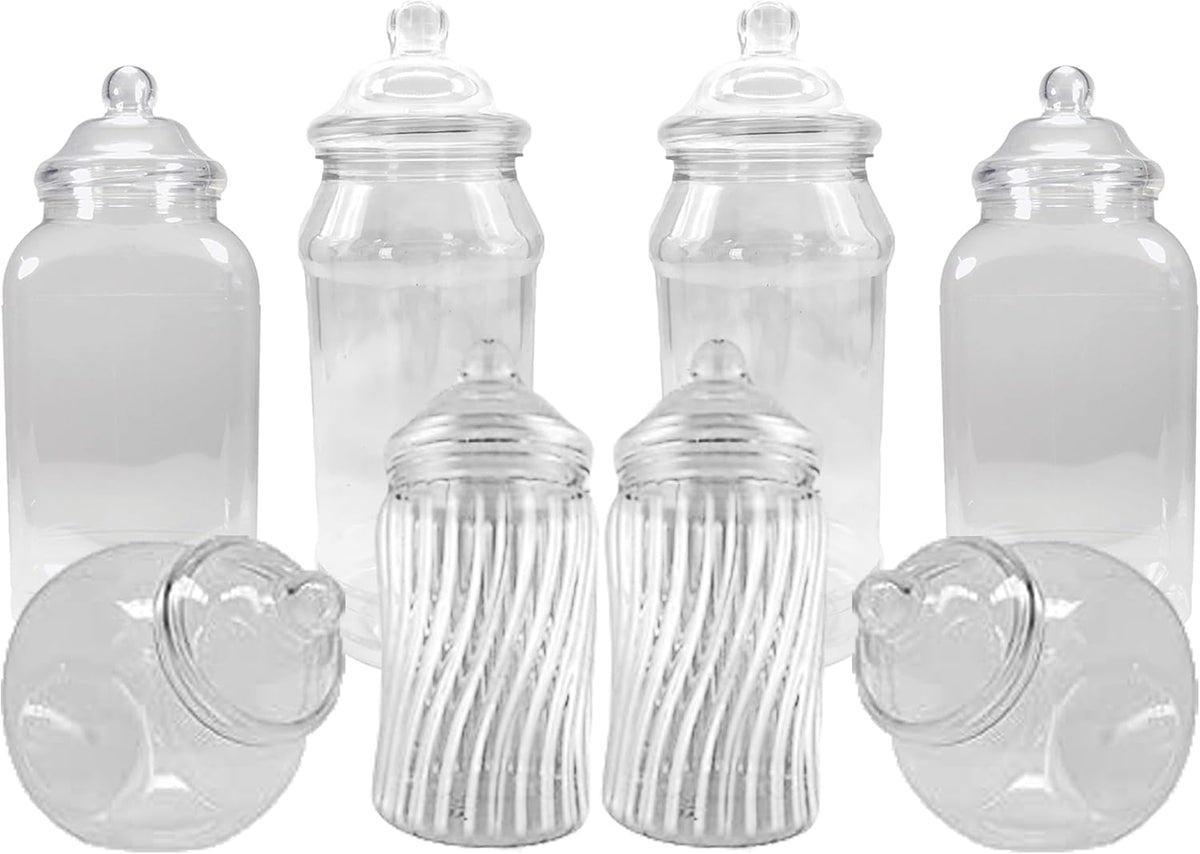 Caramelle veramente dolci 8 contenitori di plastica vuoti per il buffet di caramelle