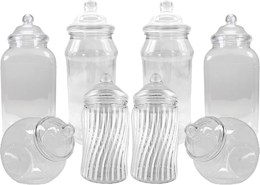 Caramelle veramente dolci 8 contenitori di plastica vuoti per il buffet di caramelle