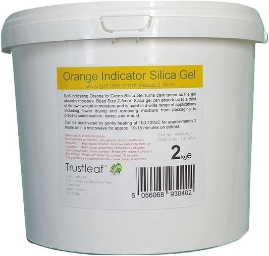 Trustleaf 1kg gel di silice autoindicante arancione